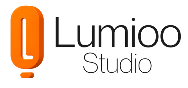 Lumioo Studio logo with an orange 'L' on a white background