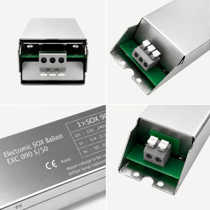 90w Electronic SOX ballast with close-up details on a white background