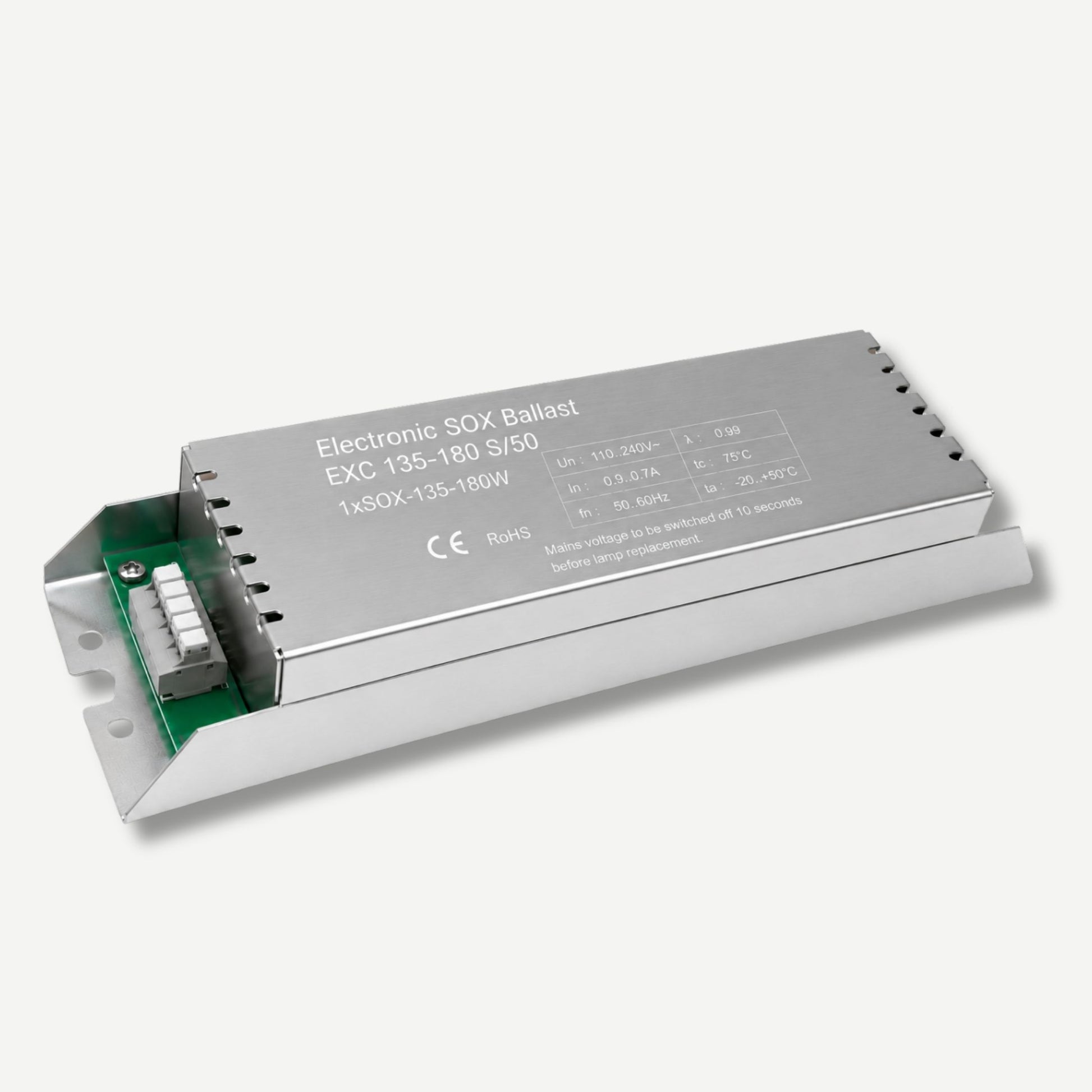 135-180w Electronic ballast on a white background