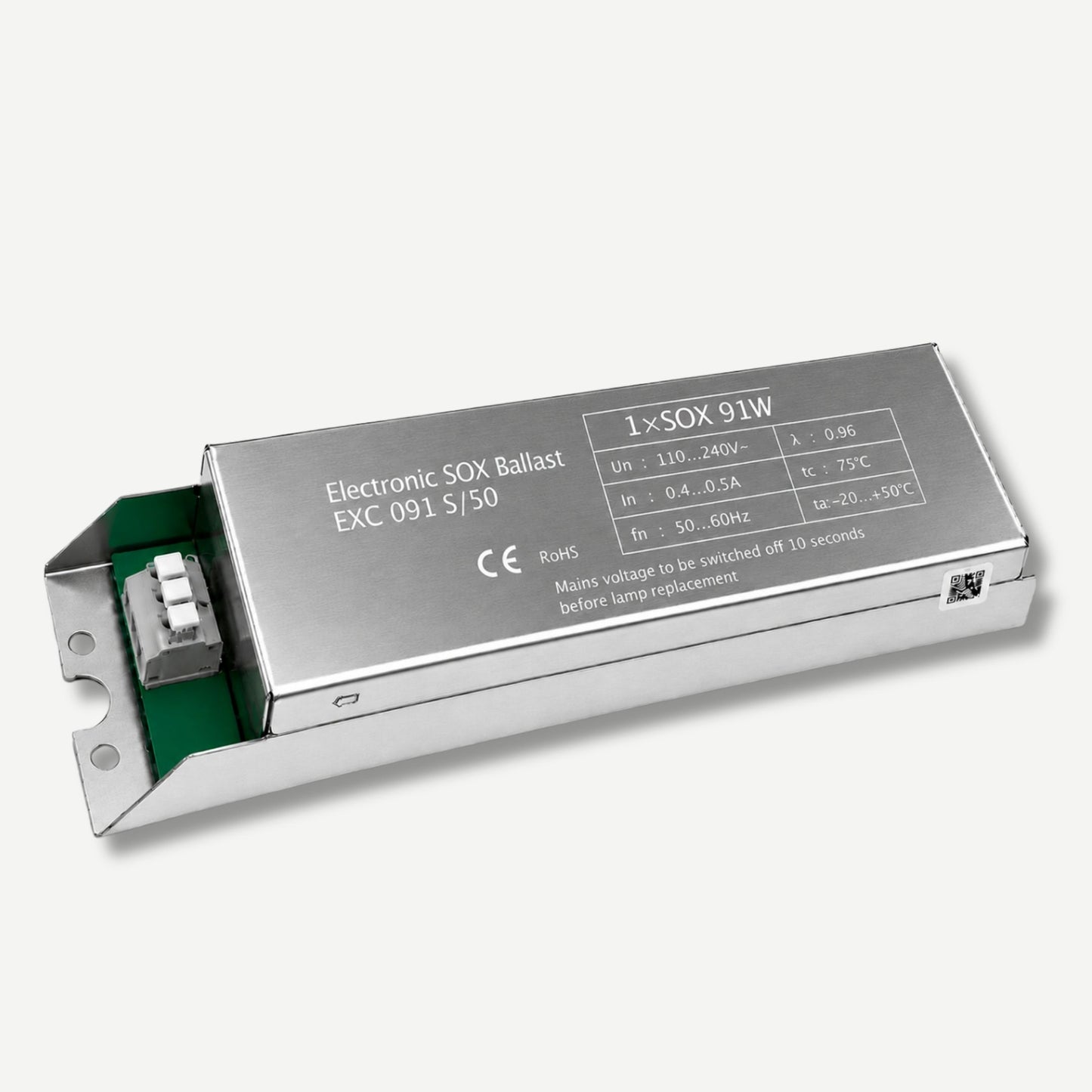91w Electronic ballast on a white background